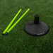 Collapsing neon green speed & agility poles for turf & grass