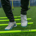 Collapsing neon green speed & agility poles for turf & grass