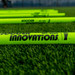 neon green agility poles for grass and turf with spike