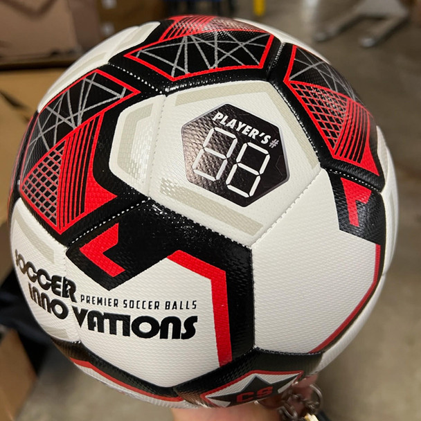 Custom soccer player number ball patch